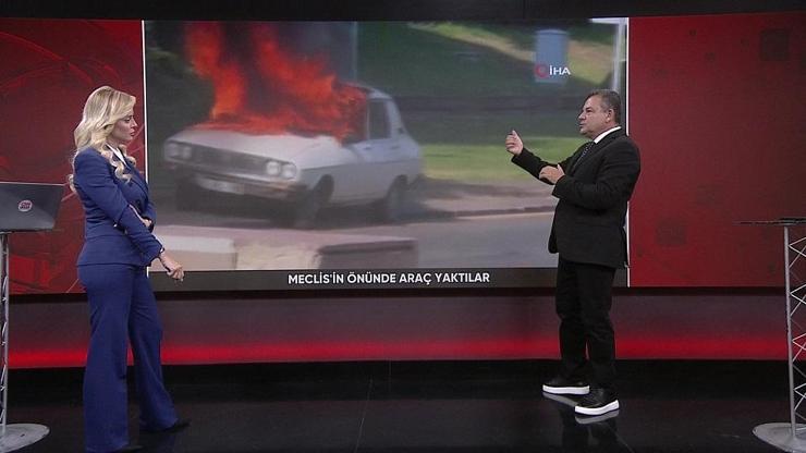TBMM önünde aracını yakan kişi gözaltında Nihat Uludağ detayları aktardı