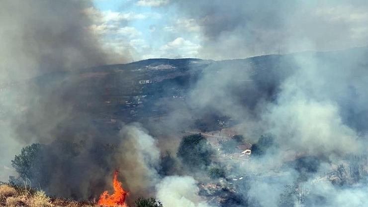 Kocaelide ot yangını paniği Alevler barakalara sıçradı