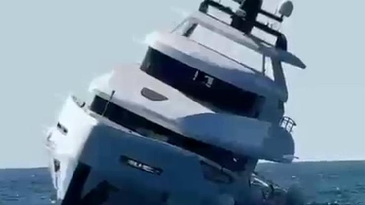 Lüks yatta can pazarı Denize indirildi 15 dakika sonra battı