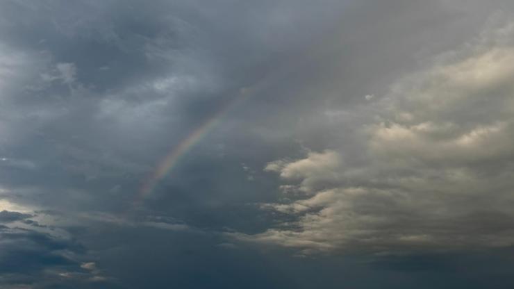 Ordu’da sağanak sonrası gökkuşağı oluştu