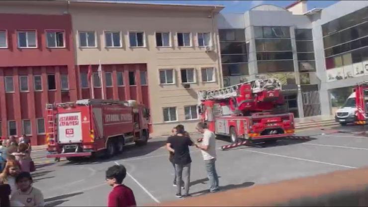 Başakşehir'de okulda yangın paniği