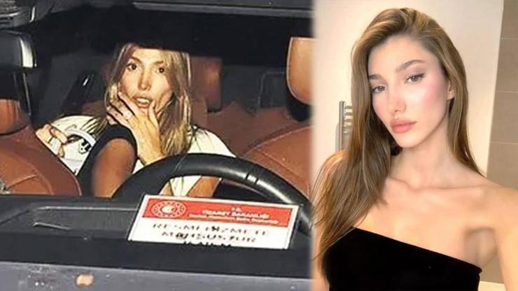 Manken Şevval Şahinin bindiği araçtaki yazı sahte çıktı Adli işlem başlatıldı