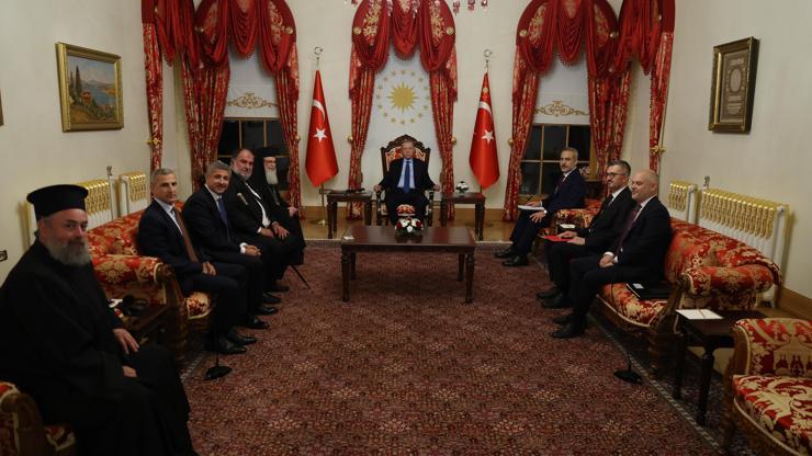 Cumhurbaşkanı Erdoğan, Kudüs Rum Ortodoks Patriği Giannopoulos'u kabul etti Cumhurbaşkanı Erdoğan, Kudüs Rum Ortodoks Patriği Giannopoulos'u kabul etti