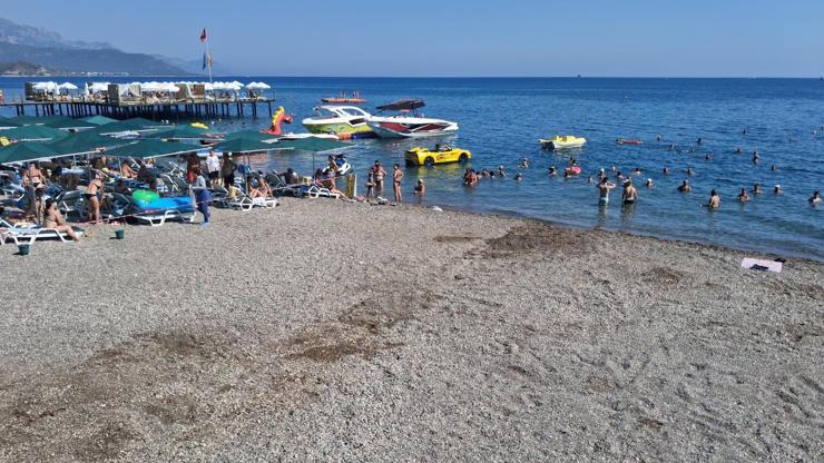 Kemer'deki halk plajına denetim