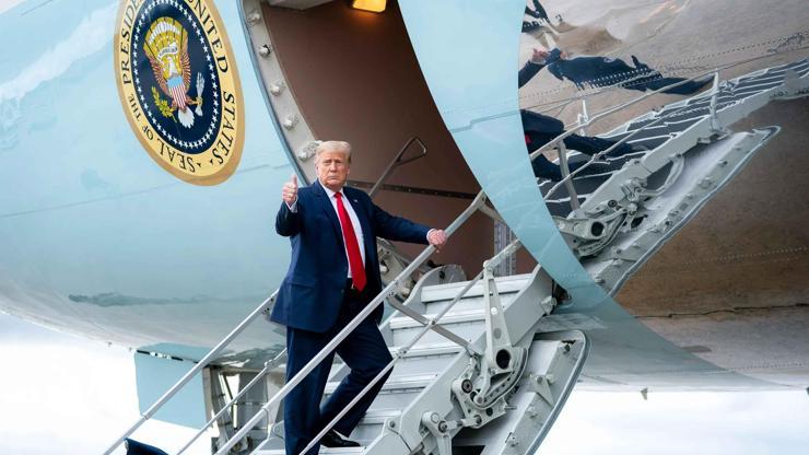 Trump'ı taşıyan uçak çarpışma tehlikesi atlattı! Ses kayıtları ortaya çıktı...