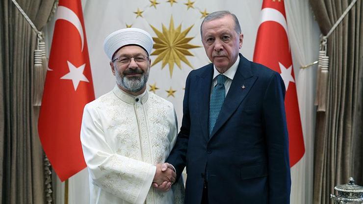 Eski Diyanet İşleri Başkanı Erbaştan, Cumhurbaşkanı Erdoğana veda ziyareti