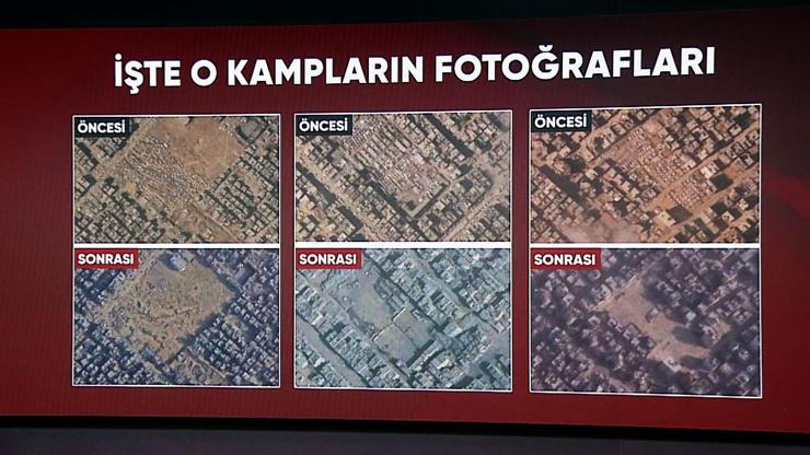 Gazzedeki göç uydu görüntülerinde