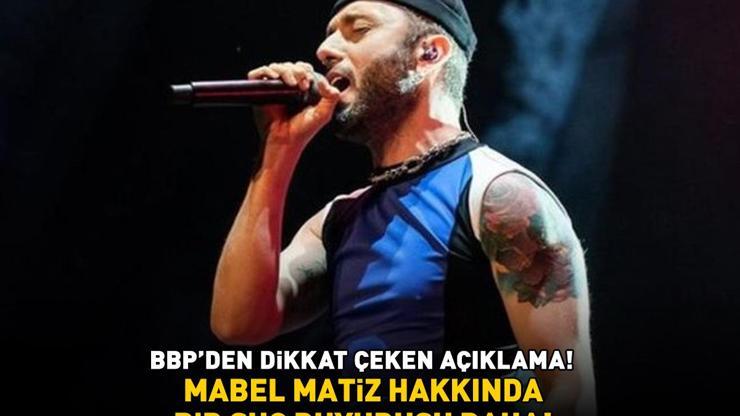 BBPden dikkat çeken açıklama Mabel Matiz hakkında bir suç duyurusu daha