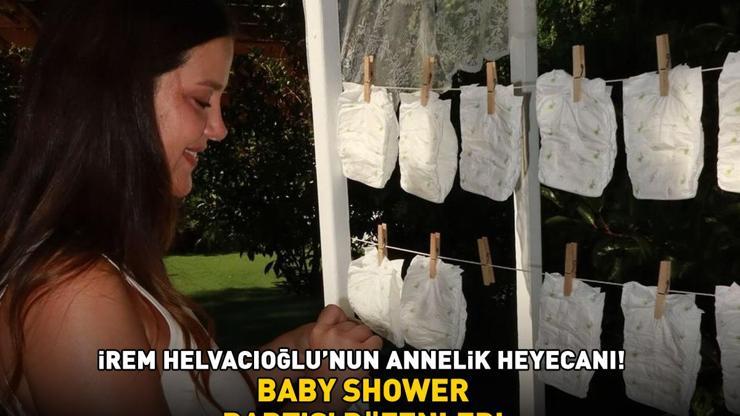 İrem Helvacıoğlunun annelik heyecanı Baby shower partisi düzenledi