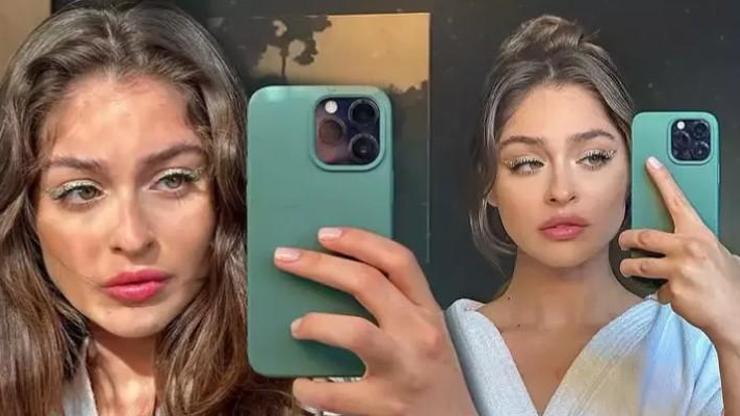 Cemre Baysel Kendi Makyajını Yaptı ve Güzelliğiyle Göz Doldurdu