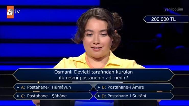Osmanlı Devleti tarafından kurulan ilk resmi postanenin adı nedir? Kim Milyoner Olmak İster sorusu! Osmanlı Devleti tarafından kurulan ilk resmi postanenin adı nedir? Kim Milyoner Olmak İster sorusu!