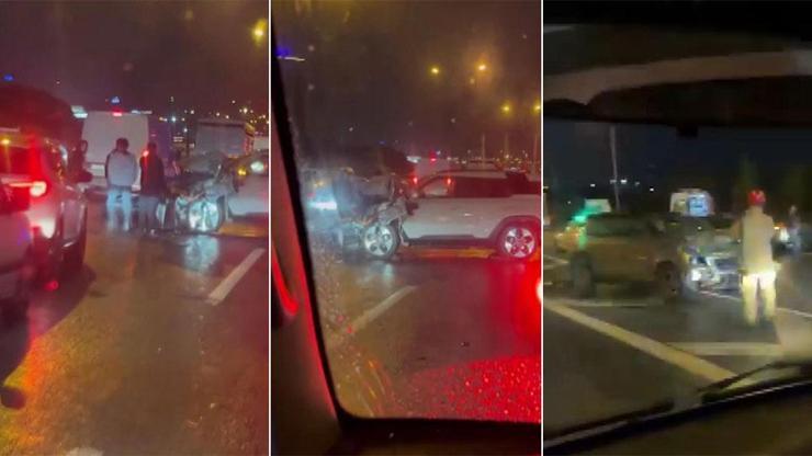 TEMde 17 araç zincirleme kazaya karıştı