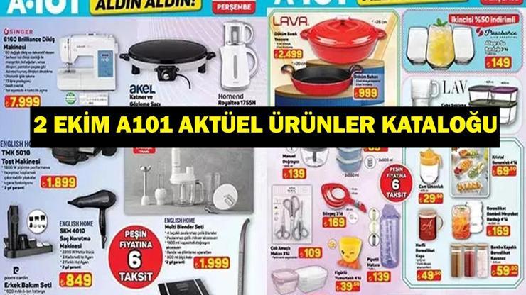 A101 2 Ekim Aktüel Ürünler Kataloğu: Bu Hafta A101 Aldın Aldın 2 Ekim Kataloğunda Neler Var Dikiş Makinesi, Dijital Termos, Multi Blender Seti...