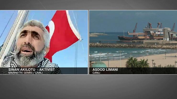 Marinette teknesi Gazzeye ilerliyor: Türk Aktivist Sinan Akılotu, son durumu CNN TÜRKte anlattı