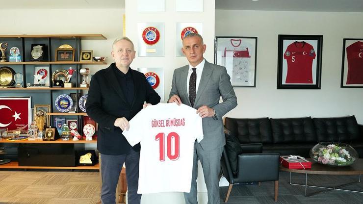 Göksel Gümüşdağ, TFF Başkanı İbrahim Hacıosmanoğlunu ziyaret etti