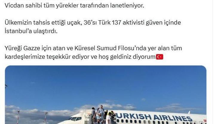 Bakan Yerlikaya: Yüreği Gazze için atan kardeşlerimize hoş geldiniz diyorum