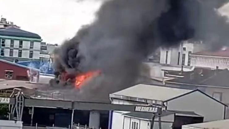 SON DAKİKA... İstanbul Ataşehirde fabrika yangını