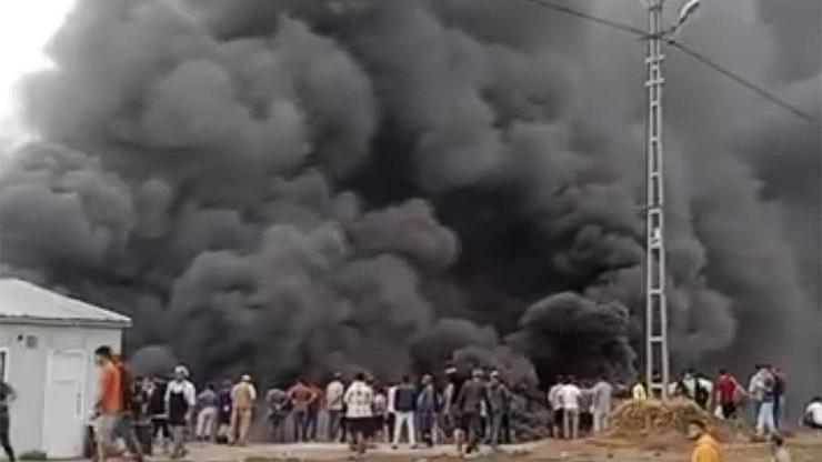 Hatay’da işçi yatakhanelerinde yangın
