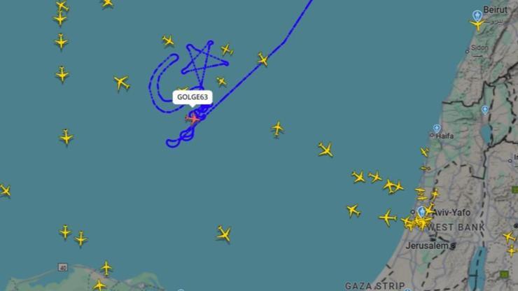 AKINCIdan Gazzeye Ay Yıldızlı mesaj Gökyüzünde dev bir Türk bayrağı çizdi