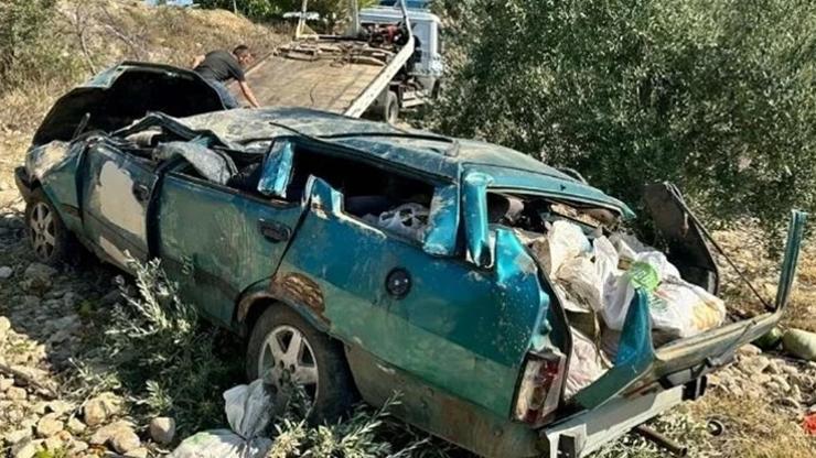Şarampole yuvarlanan otomobilde karı-koca öldü