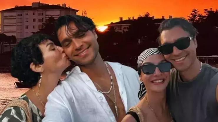 Birce Akalaydan sevgilisi Hakan Kartuşa öpücük yağmuru