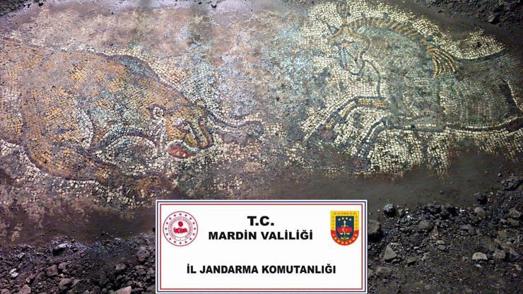 Mardinde 1500 yıllık mozaik ele geçirildi