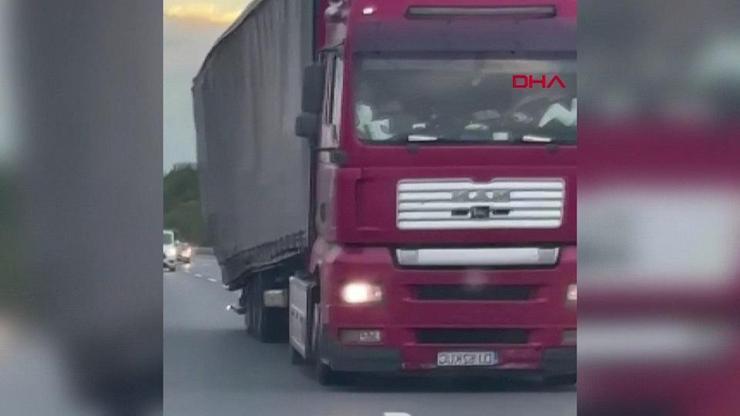 Alkollü şoför iddiası TIR zikzak çizerek ilerledi