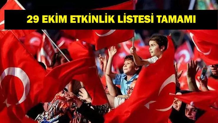 29 EKİM ETKİNLİKLERİ KONSERLERİ İSTANBUL 29 Ekim Çarşamba ücretsiz konserler ve etkinlik listesi tamamı