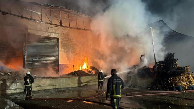 Antalya'da paketleme fabrikasında yangın