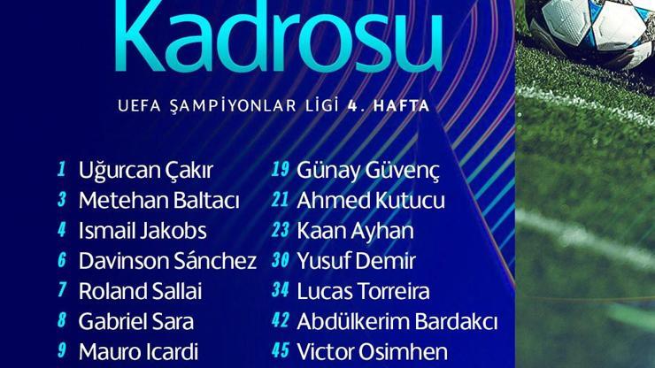 Galatasaray’ın Ajax maçı kamp kadrosu açıklandı