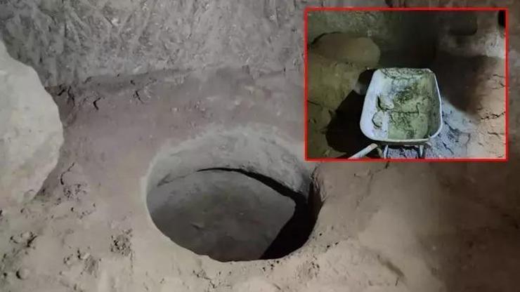 Nevşehirde kaçak kazıda ortaya çıktı Tüneller ve odalar...