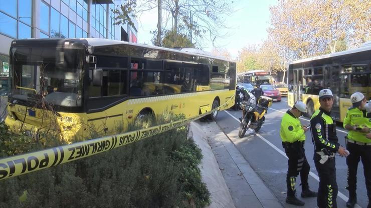 İstanbul Beşiktaşta İETT otobüsü kaldırıma çıktı: Şoför hayatını kaybetti
