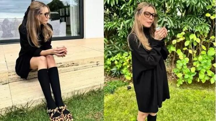 Sinem Kobal’dan Kasım Paylaşımları Bahçede Siyah Elbisesiyle Büyüledi
