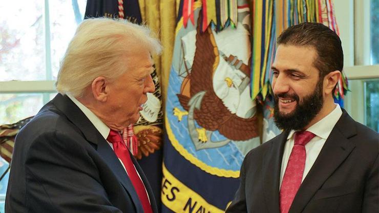 Trump ile Suriye Devlet Başkanı Şara arasında esprili sohbet