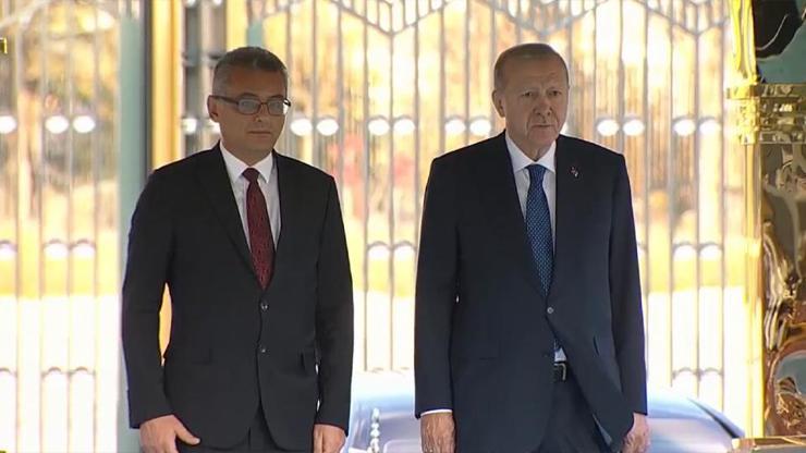  KKTC Cumhurbaşkanı Erhürman Ankara'da! Cumhurbaşkanı Erdoğan resmi törenle karşıladı