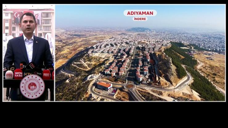 Bakan Kurum: Adıyaman'da 350 bin deprem konutu tamam