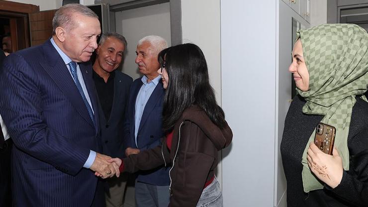 Cumhurbaşkanı Erdoğandan Adıyamanda köy evlerinde aile ziyareti