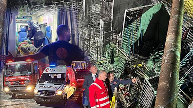 Son dakika haberi: Beyoğlunda metro inşaatında iskele devrildi: 1 işçi hayatını kaybetti