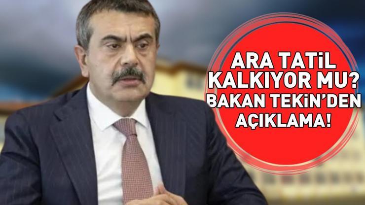 OKULLARDA ARA TATİL KALKIYOR MU İlkokul, ortaokul ve liselerde ara tatil kalkacak mı Bakan Tekin: Velilerden çok talep geliyor...