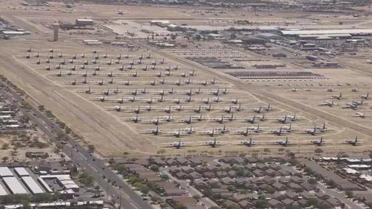 4.500 uçak, 40 uzay aracı…Çölün ortasında 35 milyar dolarlık sır: Tucson Çölü'ndeki dev filo ne saklıyor?