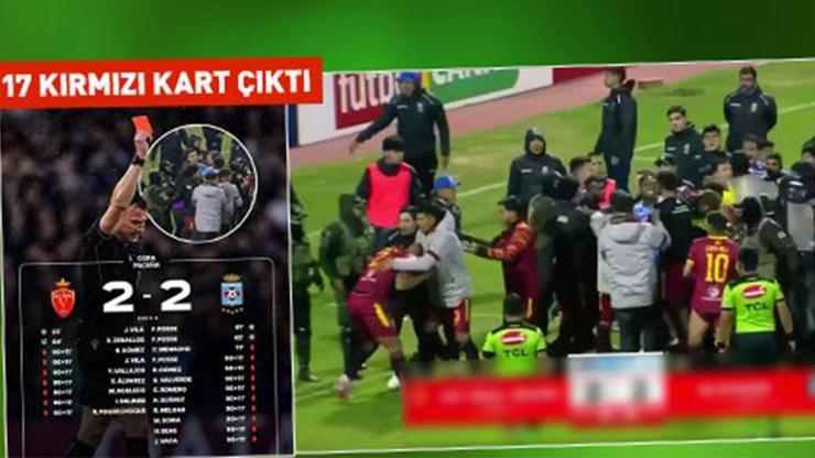 Futbol sahası ringe döndü Kupa maçında 17 kırmızı kart çıktı