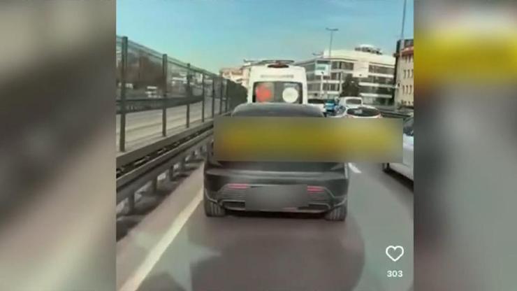 Ambulansa yol vermeyen trafik magandası yakalandı