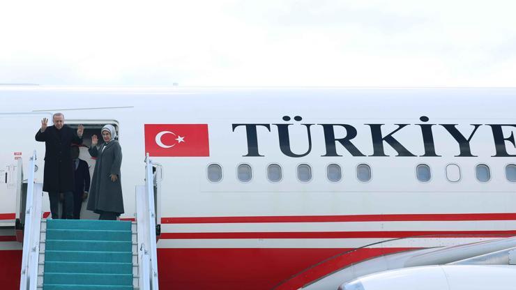 Cumhurbaşkanı Erdoğan, Türkmenistan'a gitti