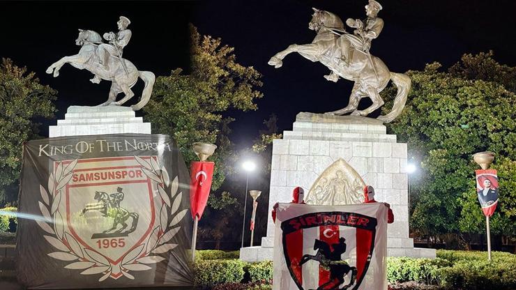 UEFA Konferans Ligi mücadelesi öncesi Samsun'da gece nöbeti UEFA Konferans Ligi mücadelesi öncesi Samsun'da gece nöbeti