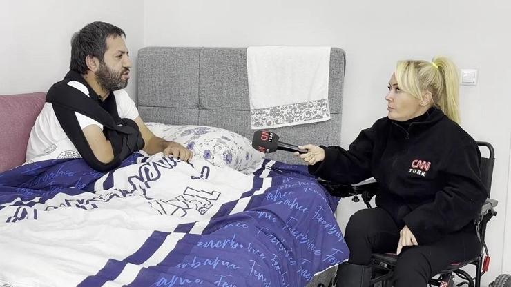 Trenden inerken düştü: Engelli vatandaşın o anları kamerada