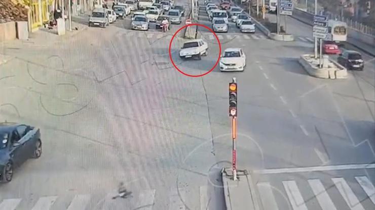 Film sahnelerini aratmayan kovalamaca Ehliyetsiz sürücü ortalığı birbirine kattı