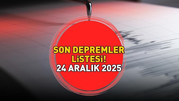 SON DAKİKA DEPREM HABERLERİ 24 ARALIK 2025 | Deprem mi oldu, nerede, kaç şiddetinde Kandilli Rasathanesi-AFAD son depremler listesi Balıkesir, Çorum, Malatya...