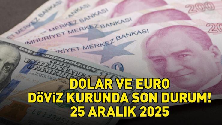DOLAR VE EURO ALIŞ - SATIŞ FİYATINDA SON DURUM 25 ARALIK 2025 | Dolar ne kadar, euro kaç TL? Döviz kuru canlı takip ekranı
