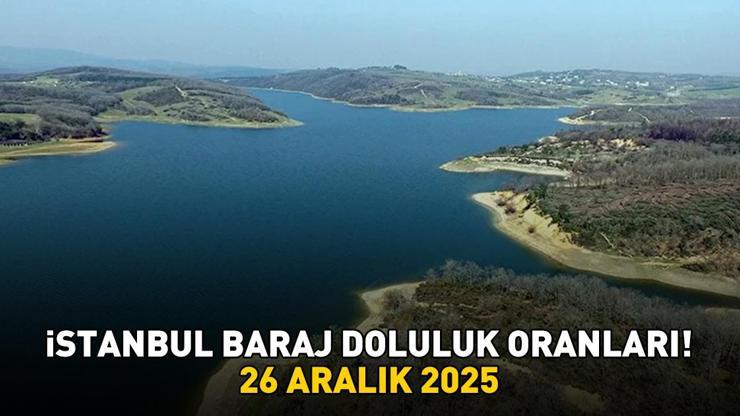 İSTANBUL BARAJ DOLULUK ORANLARI 26 ARALIK 2025 | İSKİ İstanbul baraj doluluk oranları ne durumda, yüzde kaç arttı? İSTANBUL BARAJ DOLULUK ORANLARI 26 ARALIK 2025 | İSKİ İstanbul baraj doluluk oranları ne durumda, yüzde kaç arttı?