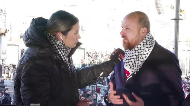 520 bin kişi büyük Gazze yürüyüşünde Bilal Erdoğan CNN TÜRKte: İşgal sona ermeden mücadelemiz bitmeyecek